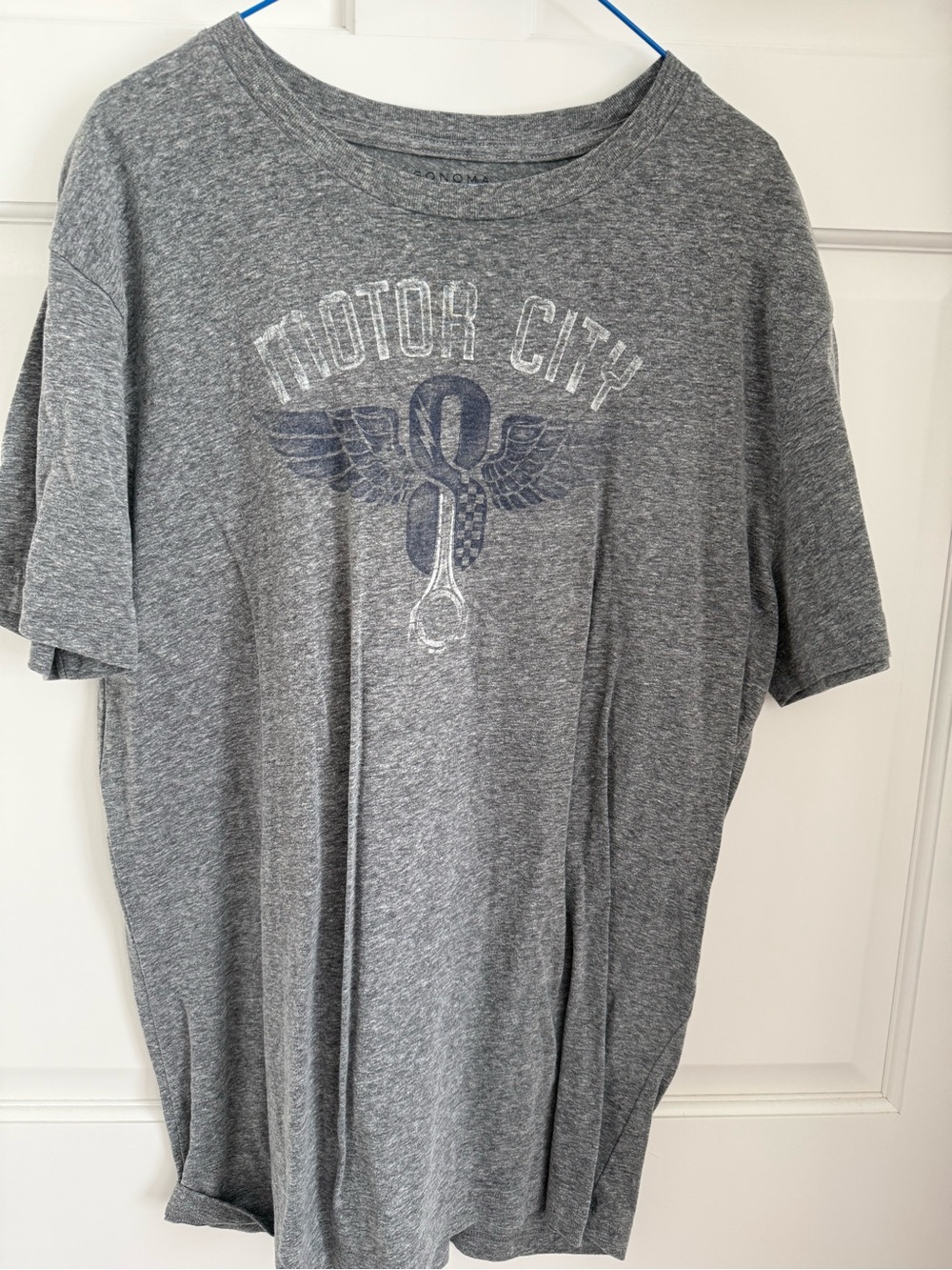 Gray Motor City Graphic short sleeve tee shirt